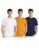 Amazon Brand – Symbol Men’s Solid Cotton T Shirt | Plain | Round Neck | Half Sleeve – Regular Fit | Combo Pack of 3 (Available in Plus Size) (White, Mustard gold, iris Navy_M)