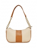 Primora Impex Colorblocked Shoulder Bag for Women with Adjustable & Detachable Sling Strap | Stylish Crossbody & Shoulder Purse | Lightweight Daily Use Handbag for Office, Travel & Casual | Camel