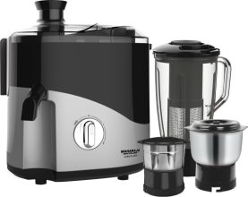 MAHARAJA WHITELINE Odacio Plus 550 W Juicer Mixer Grinder(ODACIO PLUS / JX1-157 | 3 Jars | Black, Silver)