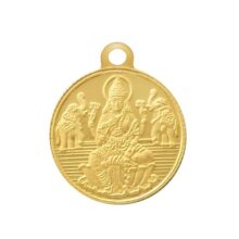 Bangalore Refinery 2 Gram Round Lakshmi 24k (999) Gold Pendant (without hook)