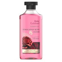 Dabur Gulabari Shower Gel-Himalayan Rose & Oudh-250Ml|Sensual Aroma|Luxurious Body Wash|Radiant Rose Glow|No Parabens & Silicones|99% Pure Glycerine|100% Soap Free