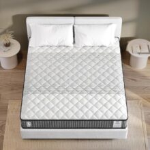 Springwel Essential Reversible 4 Inch Mattress | 15 Yrs Warranty | HR Foam | Medium Firm Quilted Mattress with Breathable & Anti Microbial Bamboo Charcoal Fabric Cover | King Size (72X72X4) Inches