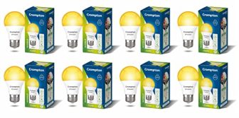 Crompton Dyna Ray Led Bulb | 9W | Warm White | E27 Base | 180 Degree Coverage | 4Kv Surge Protection | 440V High Voltage Protection | Pack Of 8