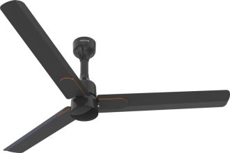 Polycab Wizzy Neo DLX 1200mm 5 Star Advanced BLDC ,High Delivery, Remote Ceiling fan 5 Star 1200 mm 3 Blade Ceiling Fan(BLDC Motor | Galaxy Black | Pack of 1)