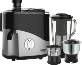 MAHARAJA WHITELINE Odacio Plus 550 W Juicer Mixer Grinder(ODACIO PLUS / JX1-157_HL | 3 Jars | Black, Silver)