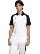 PUMA Colorblock Men Polo Neck White T-Shirt
