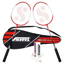 Silver’S Pro-170 Badminton Kit (2 Racquets With Cover, 1 Box Feather Shuttlecock Pack Of 3)