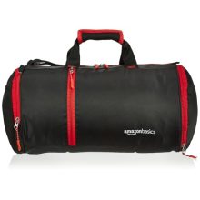 Amazon Basics 22 L Nylon And Polyester Duffel Bag For Men And Women | 40 L X 24 W X 24 H Cm | Multi-Utility For Travel, Outdoor Activities & Sports | Black