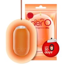 Godrej aer O – Hanging Car Air Freshener – Orange Punch (7.5g) | Gel Lasts up to 30 days | Car Accessories