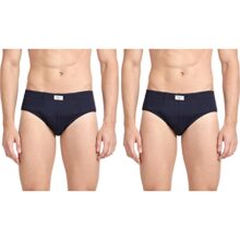 Pepe Jeans Innerwear Men’s Solid Cotton Antibacterial Brief (Pack of 2)