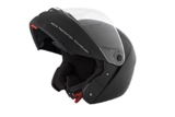 Studds Ninja ELITE Flip Up Full Face Helmet with Plain Center Strip (Black, L)