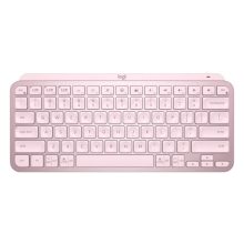 Logitech Mx Keys Mini Minimalist Wireless Illuminated Keyboard, Compact, Bluetooth, Backlit, Usb-C, Compatible With Apple Macos, Ios, Windows, Linux, Android, Metal Build-Rose