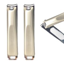 TEMPERIA (2pcs) Stainless Steel Sharp Nail Cutter for Adults – Big & Small Toe Nail Clipper for Men & Women – Finger Nail Cutter for Thick & Ingrown Toenails (QRA6626-6)