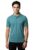 Peter England Men’s Premium Branded Regular Fit Half Sleeve Polo T-Shirt | Cotton Rich | Birds Eye Interlock Weave Turquoise
