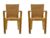 Prima Plastic Chair for Living Room | Set of 2 | Chair for Home, Living Room, Outdoor | Stackable Chair with arm | 100% Virgin Plastic | Big Boss 1 (Sandalwood Colour)