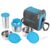 Cello Steelox Stainless Steel Lunch Box Set Of 5 With Bag (Capacities – 50Ml, 225Ml, 375Ml, 550Ml, 375Ml Tumbler), Blue | Tiffin Box With Jacket | Leakproof | Ideal For Office, School, College