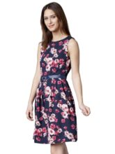 Tokyo Talkies Floral Printed Fit and Flare Dress
