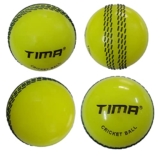 Tima Sports Fun Poly Hard Synthetic Red Cricket Ball (Yellow Pack of 4)