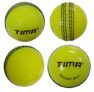 Tima Sports Fun Poly Hard Synthetic Red Cricket Ball (Yellow Pack of 4)