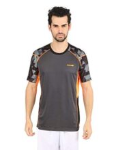 Vector X OMT-117 Men’s Round Neck Tshirt (Grey-Orange)