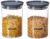 Amazon Brand – Solimo Plastic Storage Container Set, 900 ml, Set of 2, Grey