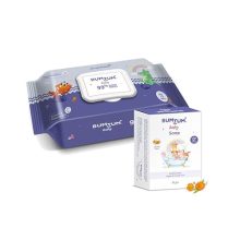 Bumtum Baby Gentle 99% Pure Water Wet Wipes With Lid – 72 Pcs.(Pack Of 1) & Baby Soap 50 Gram (Pack Of 1) Combo, White