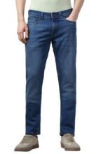 Peter England Men Blue Mid Wash Jeans