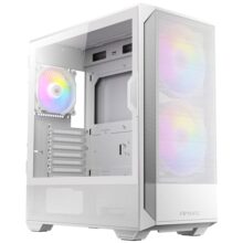 Antec Nx416L Mid-Tower Atx Gaming Case With Side Tempered Glass, 2 Pre-Installed 160Mm Argb Fans, 1X 120Mm Argb Fan | Pc Cabinet (White)