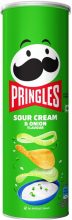 Pringles Potato Chips Sour Cream & Onion Flavor Pack of 4, Crispy Snack for Game Nights Chips(4 x 107 g)