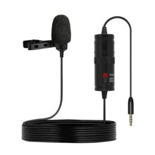 Amazon Basics Metal Condenser Microphone With 6M Cable | Compatible With Smartphones, Cameras, Pcs, And Laptops | Built-In Noise Reduction (Black)