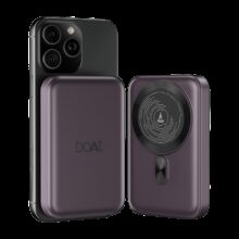 boAt 10000 mAh 22.5 W Wireless With MagSafe Compact Pocket Size Power Bank(Purple, Lithium Polymer, Fast Charging, Quick Charge 3.0 for Mobile)