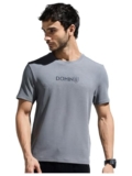 Men Wrinkle Resistant Moisture Wicking T-Shirt with Stylish Chest Logo|Men Sports Tshirt|Moisture Wicking T-Shirt