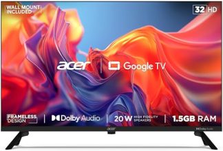 Acer 80 Cm (32 Inches) G Series Hd Ready Smart Led Google Tv Ar32Gt2841Hdfl (Black)