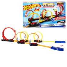 Hot Wheels® Multi-Loop Race Off™ Playset, with 1 Car, Knock Down Flags to Score Points & Break the Loop, Toy for Kids 4 to 10 Years Old​