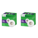 EcoLink polycarbonate 2W LED Spot Light|B15D Mini Spot Light For Display & Home Decoration|Cut Out: 35Mm, Color: Cool White, Pack Of 2