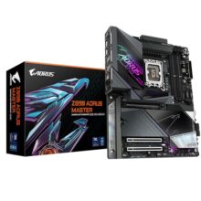 GIGABYTE Z890 AORUS Master ATX Motherboard – Supports Intel Core Ultra (Series 2), 18+1+2 Phase VRM, Up to 9500Mhz DDR5 (OC), 2Xpcie 5.0 + 3Xpcie 4.0, Wi-Fi 7, LAN 10Gbe, Thunderbolt 4