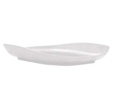 MILTON Boat Melamine Platter, White, 13.9 inch