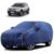 Sulfar 100% Water Resistant Car Body Cover Compatible with Mirror for Maruti Suzuki Breeza (Triple Stitched, Full Bottom Elastic, Blue Tafetta with Yellow Piping)