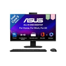ASUS V440 (2026),i3-14th Gen,Intel Core 3 100U,Intel iGPU,8GB/256GB,FHD,23.8″(60.45 cm),Win 11,M365 Basic(1Y),Office 24,Black,5.46 kg,V440VAB-KBC3005WS,with Wireless Keyboard & Mouse,All in One PC