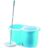 Ganesh Rapid Plastic Spin Mop, Round Plastic Bucket Floor Cleaning Mop With Bucket, Pocha For Floor Cleaning, Mopping Set (Blue, Set Of 2 Microfiber Refills)