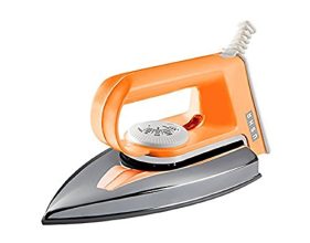 Usha Ei 2102 1000 W Ultra Lightweight Dry Iron With Non-Stick Soleplate (Orange)