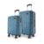 Safari Genius Theo 8 Wheels Set of 2 (Cabin + Medium) Trolley Bags, Hard Case Polycarbonate, 360 Degree Wheeling Carry-on & Check-in Luggage, Suitcase for Travel, Trolley Bags for Travel, Pearl Blue
