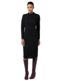 ATHENA LIFESTYLE Women’s Polyester Bodycon Midi Dress (ADR-17837_Black