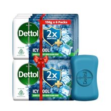 Icy Cool Bathing Soap Bar With 2X Menthol – 150Gm Each (Pack Of 6)