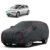 Sulfar 100% Water Resistant Car Body Cover Compatible with Mirror For MG Windsor EV (Triple Stitched, Full Bottom Elastic, Dark Grey Tafetta with Red Piping)