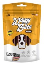 Waggy Bites DuoBites Chicken & Cheese Soft Treats for Dogs & Puppies | Grain & Gluten-Free | Inulin for Healthy Digestion | DHA Enriched for Brain Development | 100 g | Pack of 1