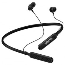 Bouncefit Sonic 144 Bluetooth Wireless Neckband, 35H Continuous Playback Battery, Deep Bass, Stereo Sound, HD Calls, Type C Fast Charging, Rich Audio, Earbuds with Mic Earphones (Black)