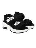 Shoetopia girls Jojo Black Sandal – 4 UK (Girls-Jojo-Black)