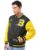 Bewakoof Men’S Color Block Black Stand Collar Neck Long Sleeve Oversized Fit Jacket