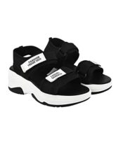 Shoetopia girls Jojo Black Sandal – 4 UK (Girls-Jojo-Black)